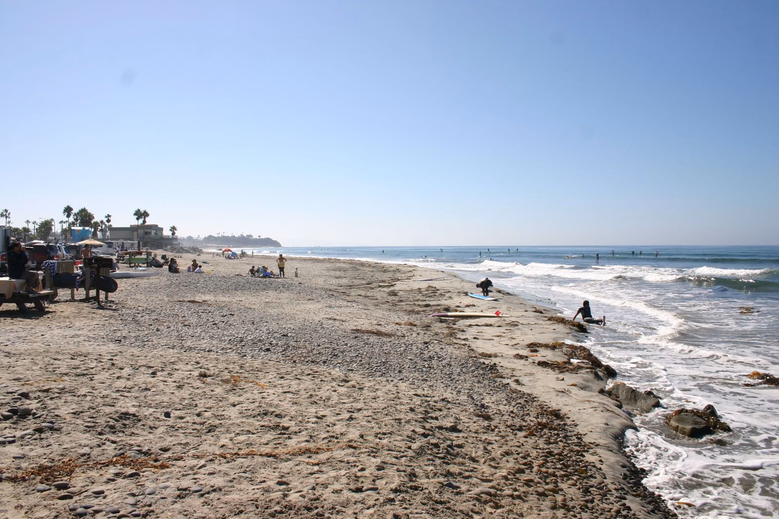 The beach at San Elijo and Cardiff, reached from the campground by stairs